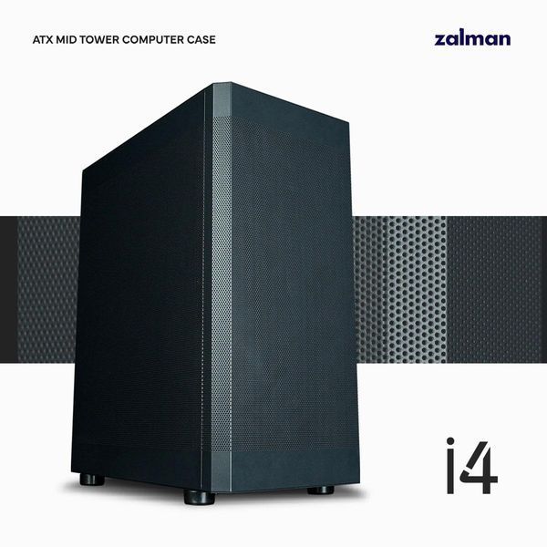 Корпус Zalman I4 без БП, 2xUSB3.0, 1xUSB2.0, 6x120мм, VGA 320мм, LCS ready, Mesh Side/Front Panel, ATX, чорний RC_I4BLACK фото