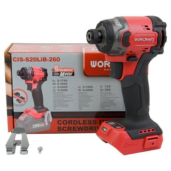 Акумуляторний безщітковий гвинтоверт ударний WORCRAFT CIS-S20LiB-260 WM_13273 фото