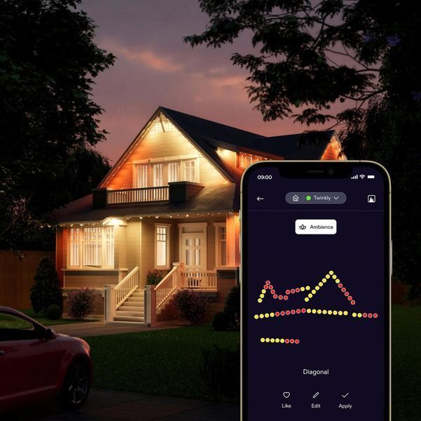 Гірлянда Smart LED Twinkly Permanent Light RGB72 IP65 білий кабель Twinkly RC_TWPL072STP-TEU фото