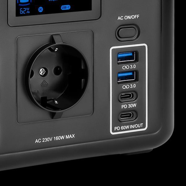 Багатофункціональна портативна зарядна станція LP CHARGER 160 (160W, 204Wh) LP_20051 фото