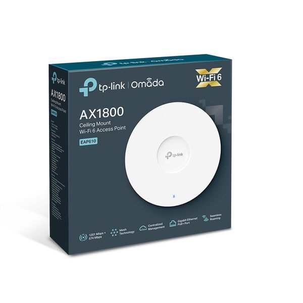 Точка доступа EAP610 AX1800 1xGE LAN PoE MU-MIMO потолочная TP-Link RC_EAP610 фото