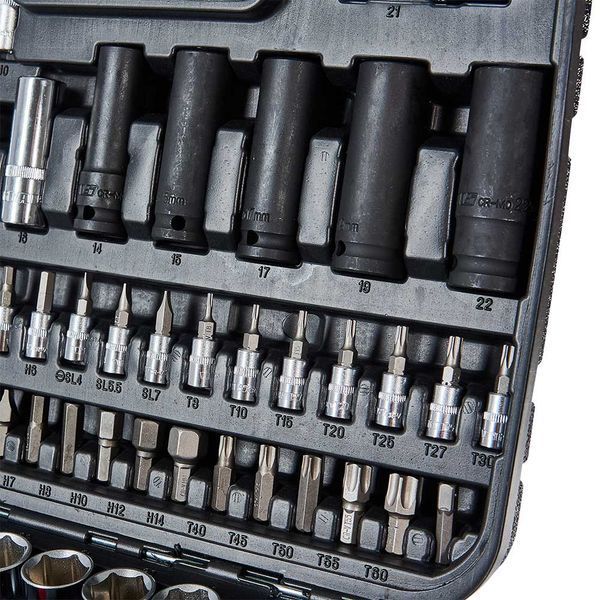 Набір головок торцевих 1/4" та 1/2" 111 предметів Vitals Master Impact + Superlock 186169 IN_186169 фото