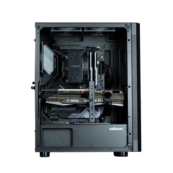 Корпус Zalman I4 без БП, 2xUSB3.0, 1xUSB2.0, 6x120мм, VGA 320мм, LCS ready, Mesh Side/Front Panel, ATX, чорний RC_I4BLACK фото
