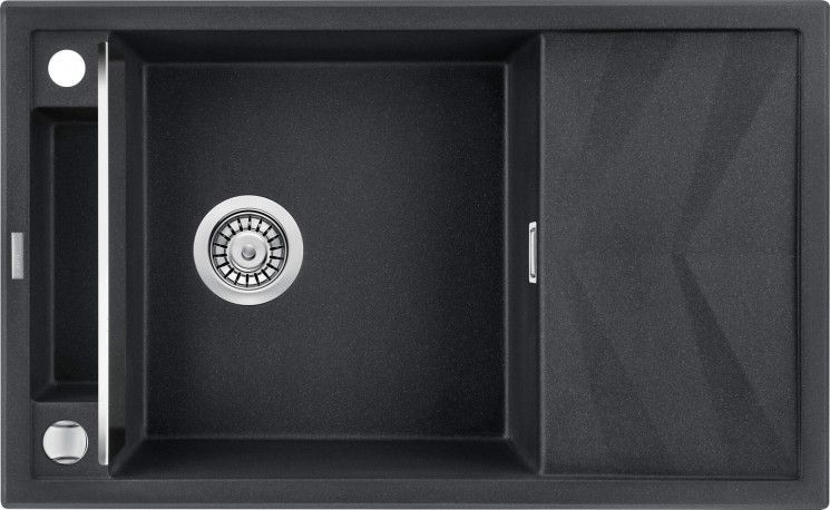Мийка кухонна Deante Magnetic, граніт, прямокутник, з крилом, 820х500х219мм, чаша &ndash; 1, накладна RC_ZRM_G113 фото