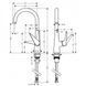 Смеситель для кухни Hansgrohe Talis S, длина излива - 203мм, поворотный, 1рычаг, KM260, хром RC_72810000 фото 4