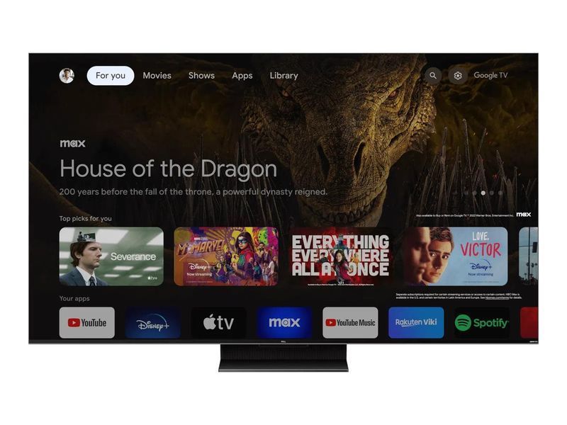 ТБ 75" MiniLED 4K 144Hz Smart Google TV Titan ONKYO sound TCL RC_75MQLED80 фото