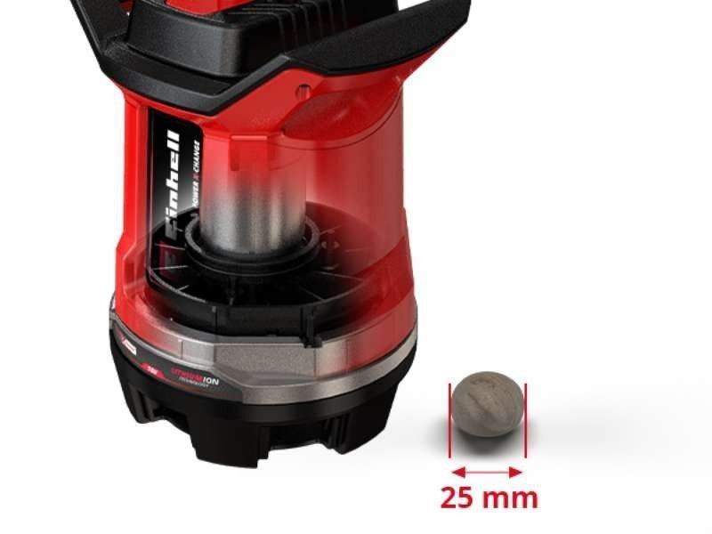Насос дренажный EInhell GE-DP 18/25 Li - Solo, PXC, аккумуляторный, 18В, 7500 л&bull;ч, высота 5м, глубина 4м, (без RC_4181580 фото