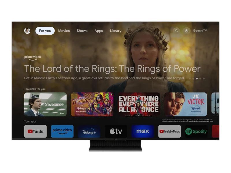ТБ 75" MiniLED 4K 144Hz Smart Google TV Titan ONKYO sound TCL RC_75MQLED80 фото