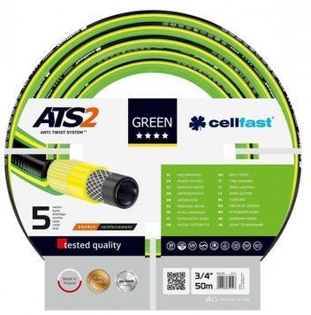 Шланг садовый Cellfast GREEN ATS, 3/4", 50м, 5 слоев, до 30 Бар, -20&hellip;+60&deg;C RC_15-121 фото