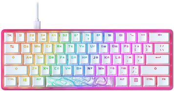 Клавиатура механическая HyperX Alloy Origins 60 61key, Red, USB-A, EN/RU, RGB, розовый RC_572Y6AA фото