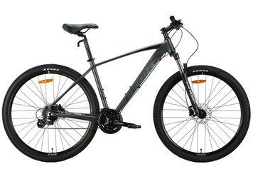 Велосипед алюминий 29" Leon TN-80 AM Hydraulic lock out HDD рама-19" графитовый с черным и красным (матовый) VT_OPS-LN-29-175 фото