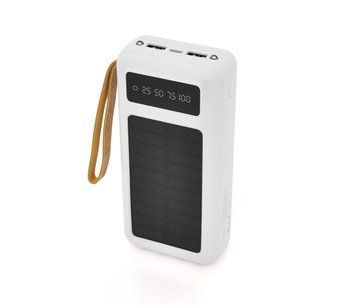 Повербанк ACL PW-61 30000mAh, SOLAR, Type-C/Lighting/Micro/USB, WHITE, Box U_37582 фото