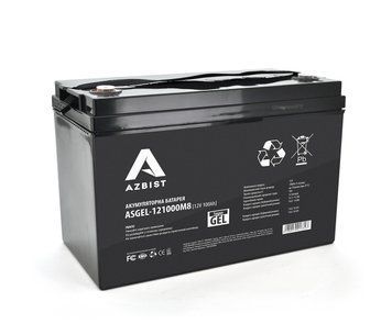 Акумуляторна батарея AZBIST Super GEL ASGEL 12100M8 12V 100Ah (329х172х215) U_01332 фото
