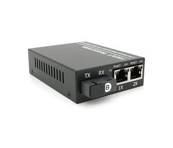 Медиаконвертор 2х портовый ONV-0110S-SCX-S2-B, 2*100М RJ45 + 1*SC порт fiber,1310/1550nm, 20km ) U_33852 фото
