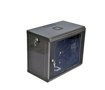 Шафа Voltronic 9U, 600x350x507мм (Ш*Г*В), економ, акрилове скло, чорна U_04823 фото