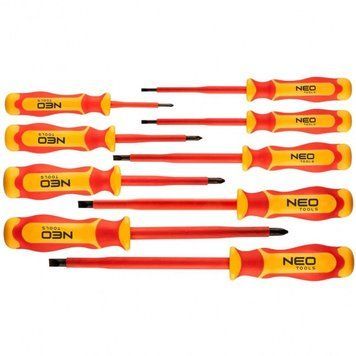 Отвертки Neo Tools, для работ под напряжением 1000 В, набор 9 ед., SL, PH RC_04-143 фото