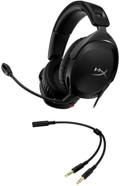 Ігрова гарнітура HyperX Cloud Stinger 2, mini-jack/dual 3.5мм, 2м/0.15м, чорний RC_519T1AA фото