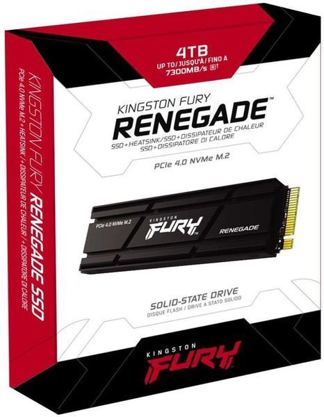 Накопитель SSD Kingston M.2 4TB PCIe 4.0 Fury Renegade + радиатор RC_SFYRDK/4000G фото