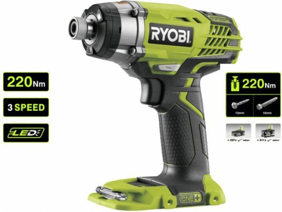 Вінтоверт ударний Ryobi ONE+ R18iD3-0 без АКБ і ЗУ (513002613) HY_13594 фото