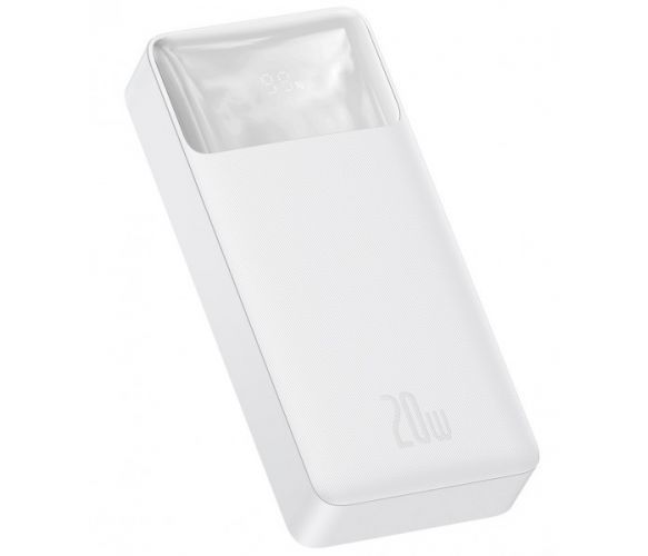 Повербанк Baseus Bipow 20000mAh, Output: 2*USB/Type-C, 20W, White, Q40 U_29492 фото