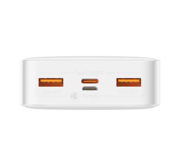 Повербанк Baseus Bipow 20000mAh, Output: 2*USB/Type-C, 20W, White, Q40 U_29492 фото