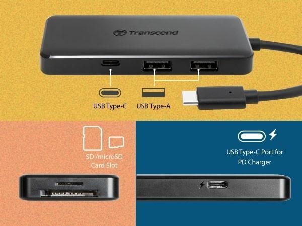 Хаб Transcend USB 3.1 Type-C > 2xUSB 3.1 Type-A/2xType-C/microSD/SD, пасивний RC_TS-HUB5C фото
