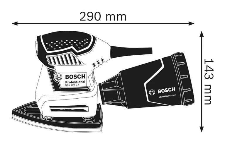 Bosch Шлифмашина эксцентриковая GSS 160 Multi 180Вт 24000об/мин 1.2кг RC_0.601.2A2.300 фото
