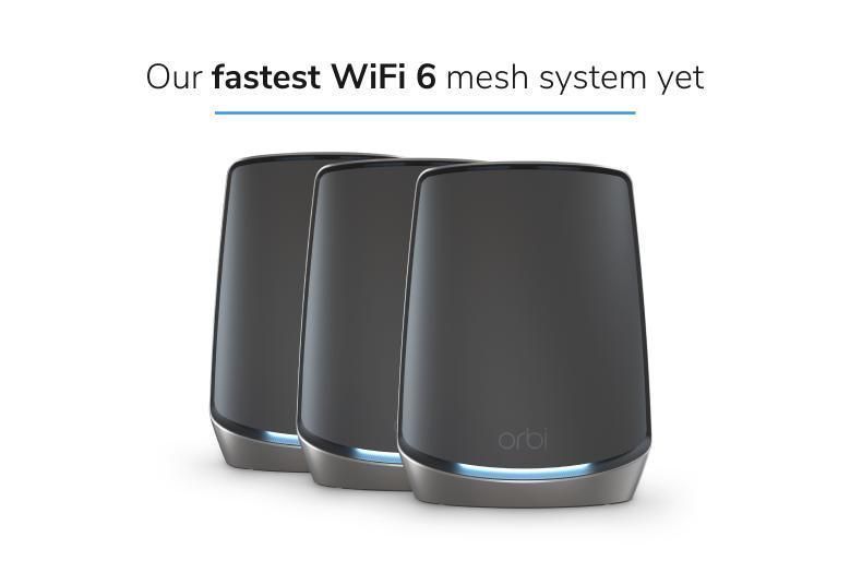 Система WiFi-Mesh Orbi RBK863SB AX6000, 3мод, чорний NETGEAR RC_RBK863SB-100EUS фото