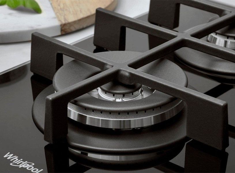 Варочная поверхность Whirlpool газовая на стекле, 60см, чугун RC_GOWL628/NBEE фото