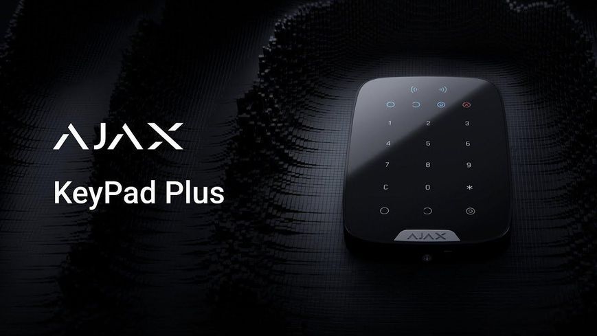 Бездротова сенсорна клавіатура Ajax Keypad Plus чорна RC_23069 фото