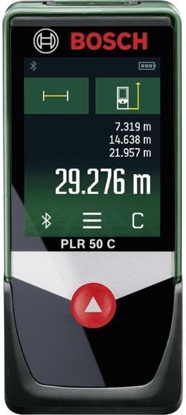 Далекомір лазерний Bosch PLR 50 C, 0.05-50м, &plusmn;2.0мм, Bluetooth RC_0.603.672.220 фото