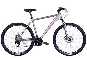 Велосипед алюміній 29 Discovery BASTION AM DD frame-21 сріблясто-помаранчевий (матовий) 2024 VT_OPS-DIS-29-195 фото