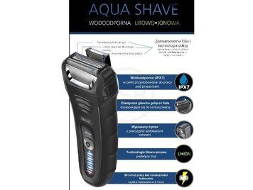 Бритва електр. WAHL сіткова Aqua Shave, бритв.головок-2, Li-Ion, сух.+волог., триммер, чорний RC_07061-916 фото