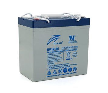 Тяговый аккумулятор RITAR EV12-55 12V 55Ah M5 (229х138х211(216) U_29489 фото