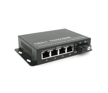 Медиаконвертор 4х портовый ONV-0110S-SCX-S4-A, 4*100М RJ45 + 1*SC порт single fiber,1310/1550nm, 20km ) U_33853 фото