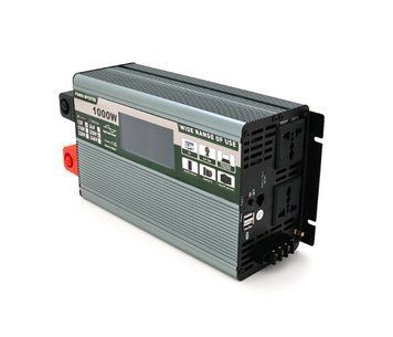 Інвертор напруги Demuda DMDPSW-1000W, 12V/220V, 1000W з правильною синусоїдою, 2 універсальні розетки, 2 USB, U_29156 фото