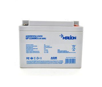 Акумуляторна батарея MERLION AGM GP1226M5 12V 26Ah (165х125х175) U_13595 фото
