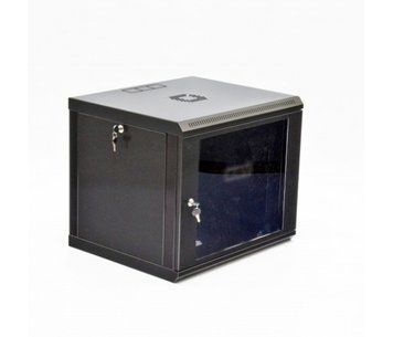 Шафа Voltronic 9U, 600x500x507мм (Ш*Г*В), економ, акрилове скло, чорна U_04824 фото