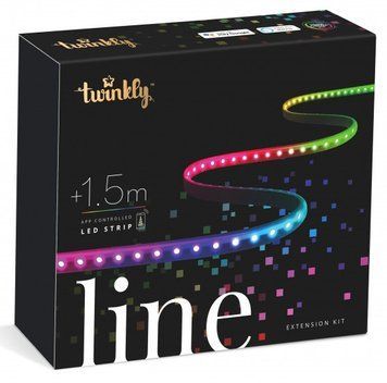 Стрічка Smart LED Twinkly Line RGB, Gen II, IP20, подовжувач TWL100STW-BEU 1.5м, кабель чорний RC_TWL100ADP-B фото