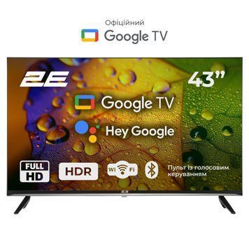 2E Телевизор 43" LED FHD 60Hz Smart Google TV Black RC_2E-43A07KF фото