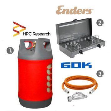 Набір: газова плита Enders Canberra + газовий балон HPCR-G.4, 24,5л + комплект підключення БЕЗКОШТОВНА ДОСТАВКА!!! EN_1790N24 фото