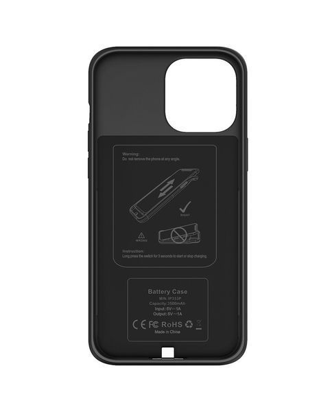 Чохол акумулятор AmaCase для iPhone 13 Pro Чорний (3500 мАч) AMA_066 фото