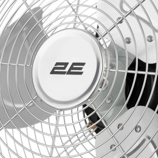 Напольный вентилятор 2E PowerWind 30C профессиональный, 30см, 60Вт, кнопки, двигатель медь 100%, серебряный RC_2E-IF30C фото