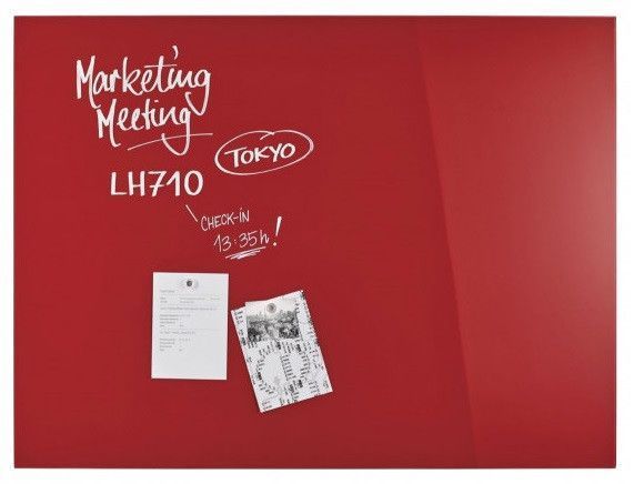 Доска магнитно-маркерная 1200x900 красная Magnetoplan Glassboard-Red RC_13404006 фото