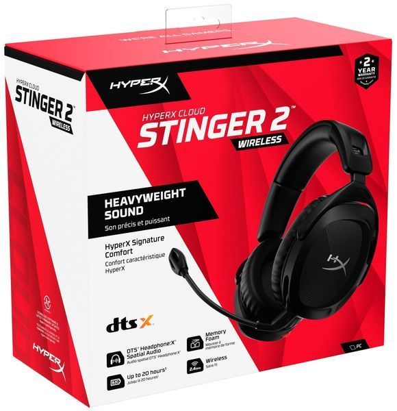 Гарнитура игровая HyperX Cloud Stinger 2, WL/USB-A, черный RC_676A2AA фото