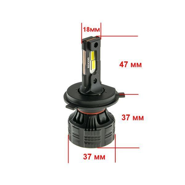 LED лампа Decker LED PL-03 H4 HiLow 5000K CY_НФ-00001345 фото