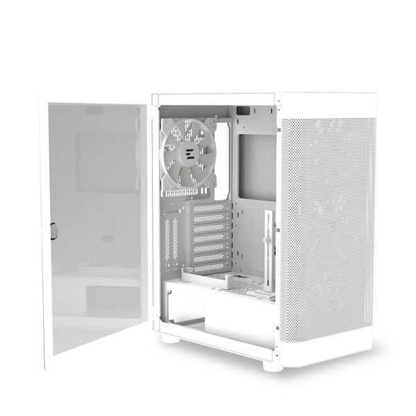 Корпус Zalman I4 TG без БП, 2xUSB3.0, 1xUSB2.0, 4x140мм RGB, VGA 320мм, LCS ready, TG Side Panel, ATX, білий RC_I4TGWHITE фото