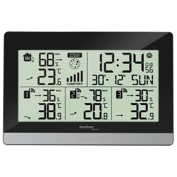 Термогігрометр Technoline WS7065 Black/Silver (WS7065) DS_DAS302452 фото