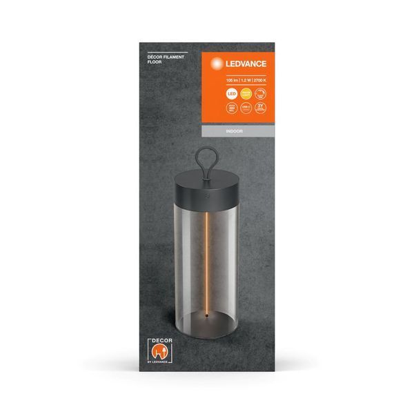 Светильник LEDVANCE LED 5Вт 2700K 100Лм USB-A дымируется DECOR FILAMENT FLOOR черный RC_4058075832930 фото