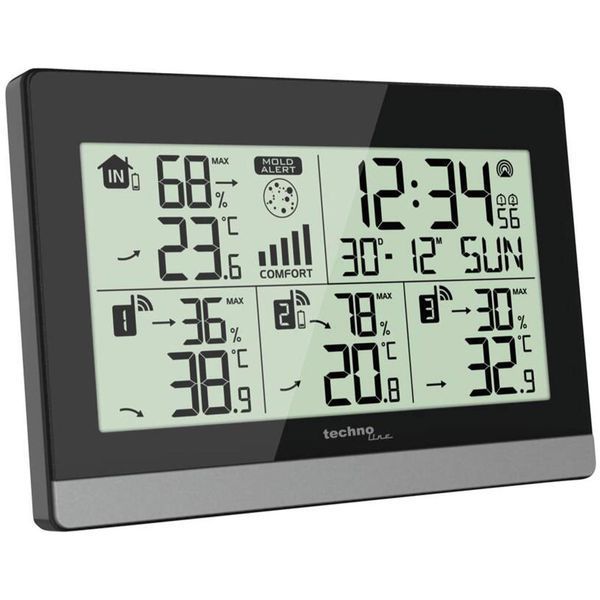 Термогігрометр Technoline WS7065 Black/Silver (WS7065) DS_DAS302452 фото